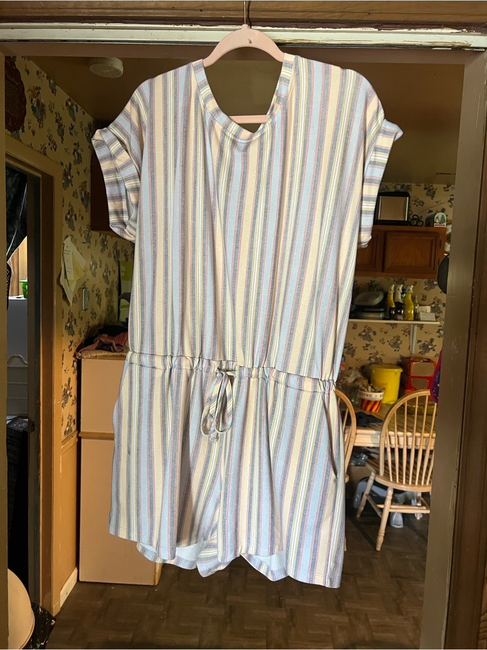 Cato Multicolor Pastel Striped Women’s Shorts Romper